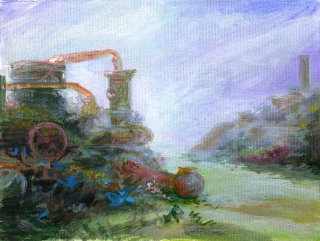 Morning dew | Acrylic on canvas | 12 x 16 inches