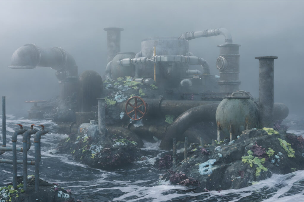 Seaside Nest | Digital Landscape (Blender + AI)