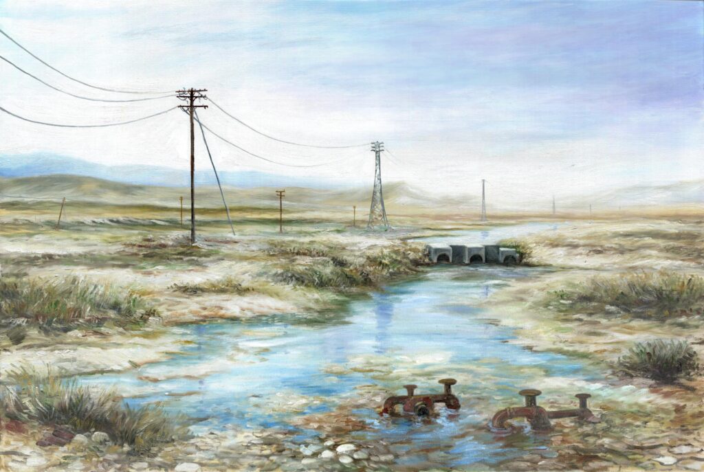 Moist Still Water | 24 x 36 inches | Oil on Canvas